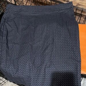 Elle Black Textured Pencil Skirt